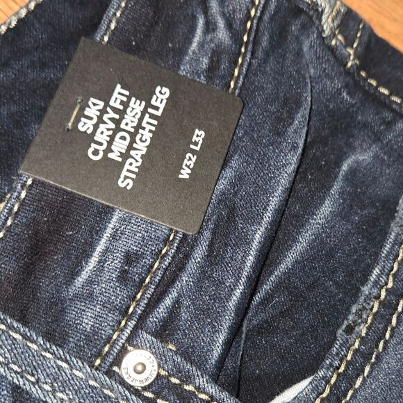 Silver Jeans Co. Women's Suki Mid Rise Curvy Fit Straight Leg Jeans W32x33 - Picture 8 of 16
